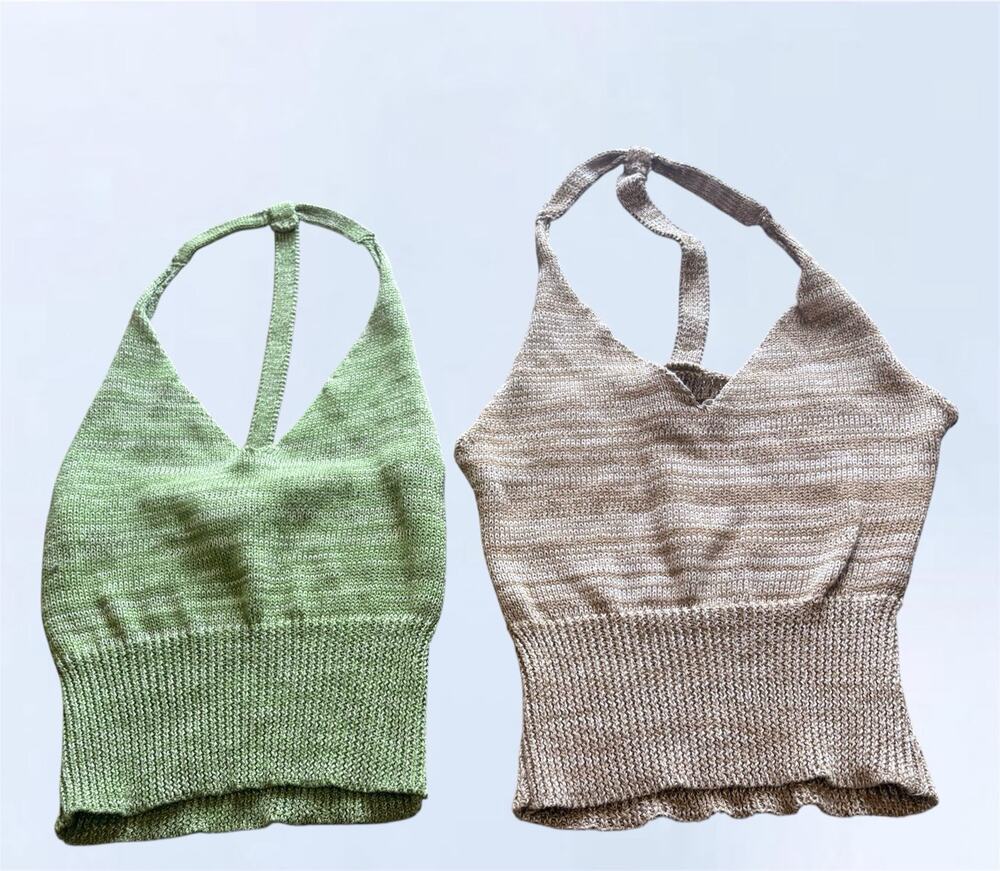 Y2K Sans Souci Women’s Knit Halter Top bundle Size XS